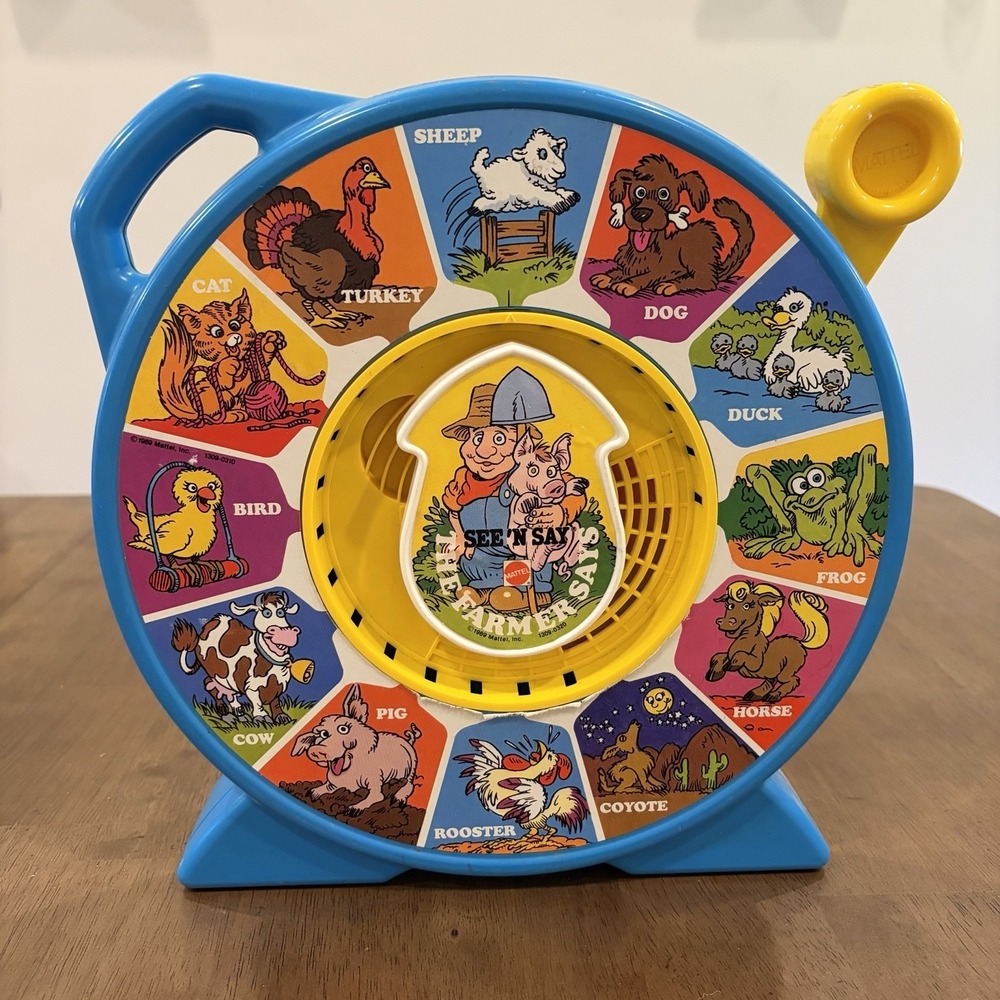 1989 Vintage Mattel See 'n Say The Farmer Says Toy Tested Works Retro Nostalgic